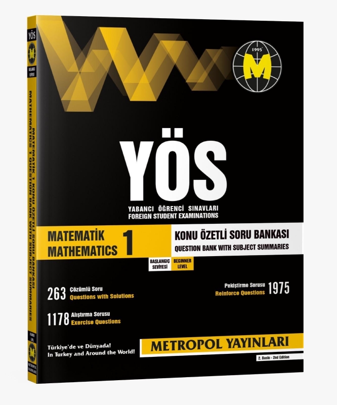 Resim METROPOL YAYINLARI TR-YÖS MATEMATİK-1 KONU ÖZETLİ SORU BANKASI (BAŞLANGIÇ SEVİYESİ)