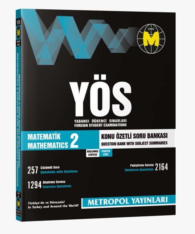Resim METROPOL YAYINLARI TR-YÖS MATEMATİK-2 KONU ÖZETLİ SORU BANKASI (BAŞLANGIÇ SEVİYESİ)